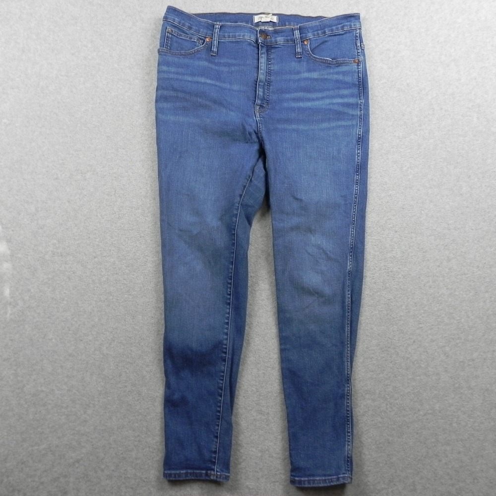 Madewell Jeans Womens‎ 33 10" High Rise Skinny 5-Pocket Stretch Flex Denim Blue